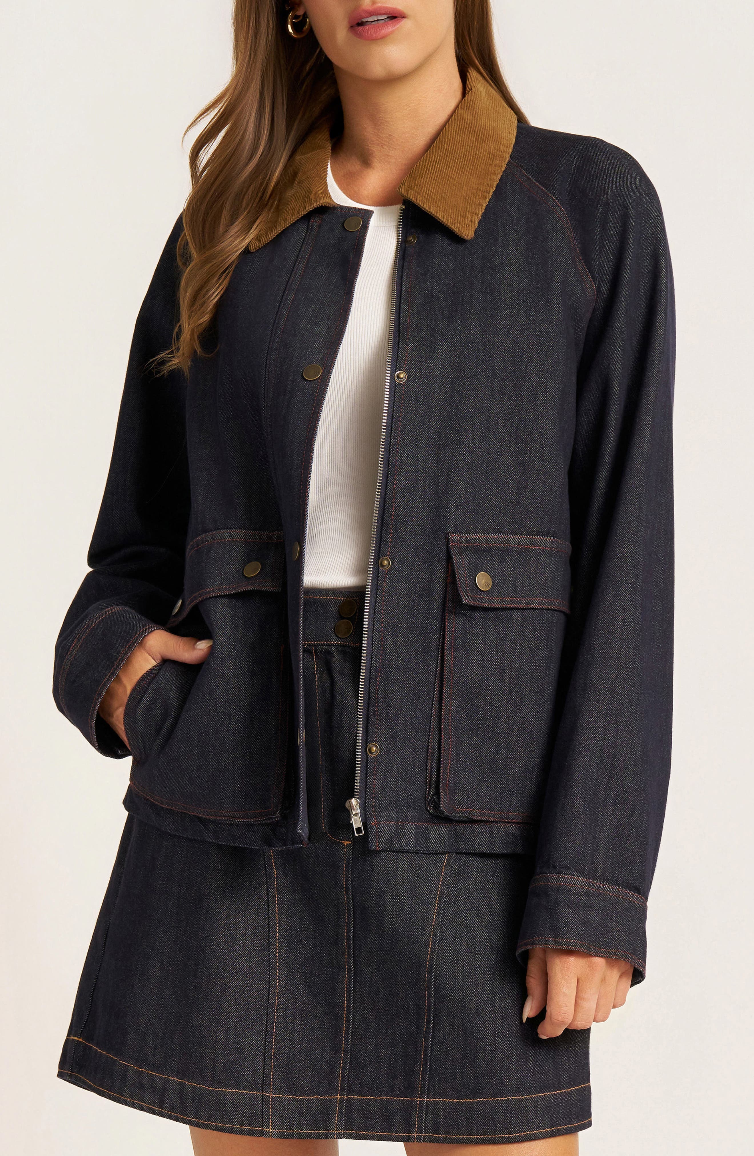 DENIM/ COGNAC