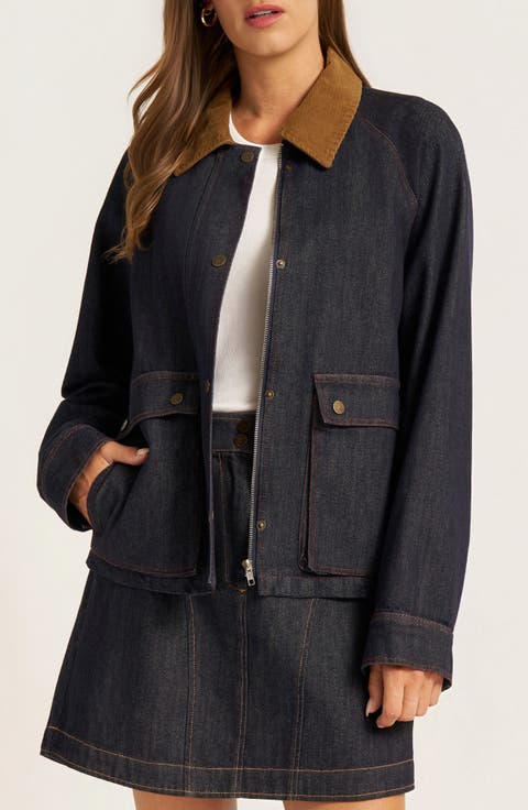 Marley Corduroy Collar Denim Jacket