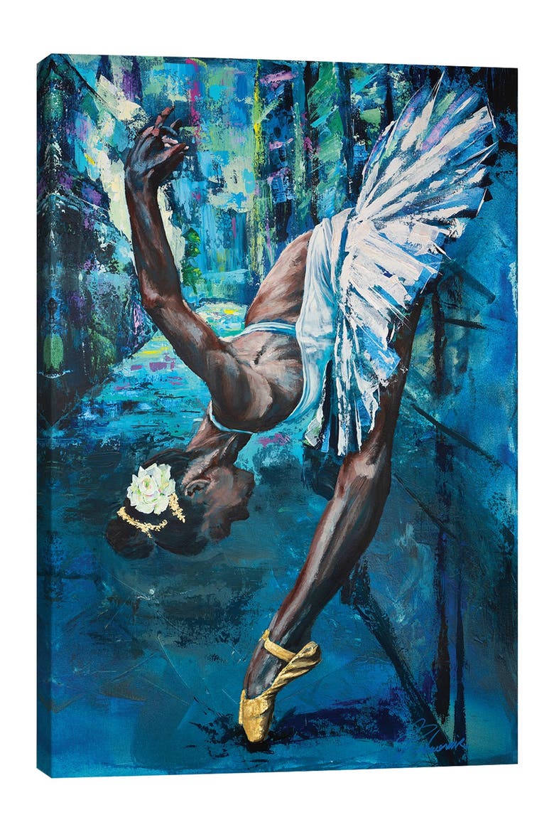 A Swan In The Backstreet by Tadaomi Kawasaki Canvas Wall Art - 18" x 26", Main, color, MULTI