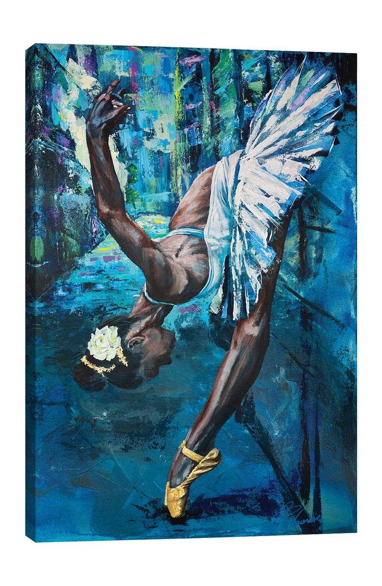 iCanvas A Swan In The Backstreet by Tadaomi Kawasaki Canvas Wall Art - 18" x 26", Main, color, 