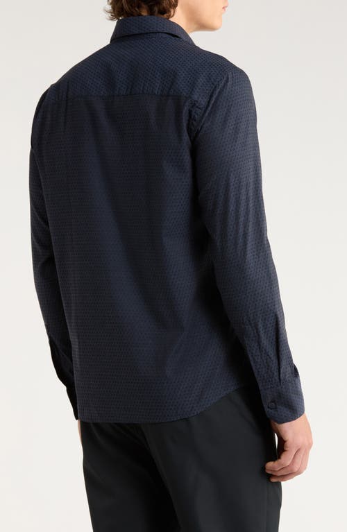 Robert Barakett Clement Dot Jacquard Cotton Button-up Shirt In Animal Print