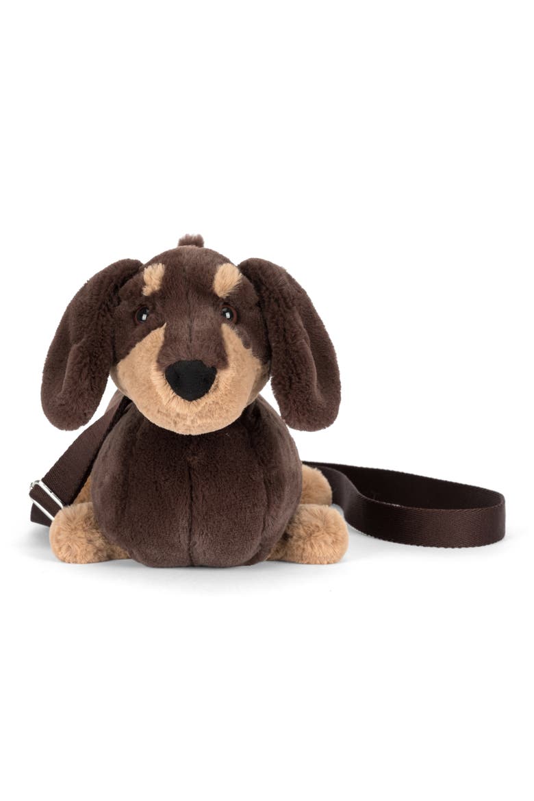 Kids' Otto Sausage Dog Shoulder Bag, Alternate, color, BROWN