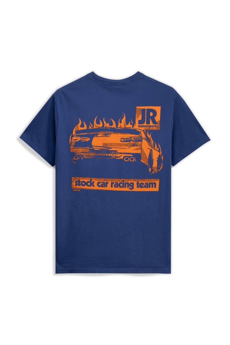 Men's Navy JR Motorsports Stock Car Racing Team Pocket Heavyweight T-Shirt, Alternate, color, Navy