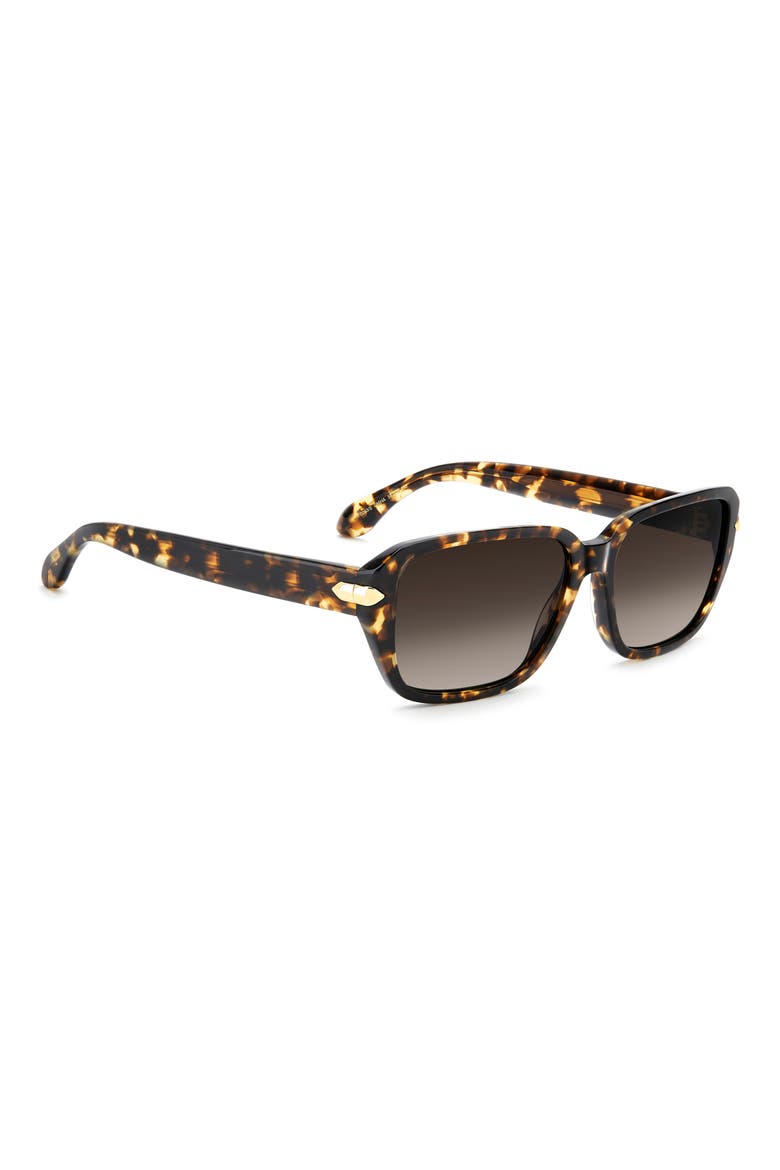 58mm Rectangular Sunglasses, Alternate, color, HAVANA/ BROWN SF