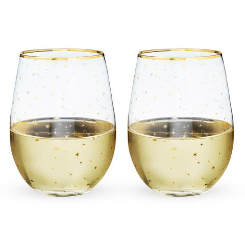 Starlight Stemless Wine Glasses Set of 2
