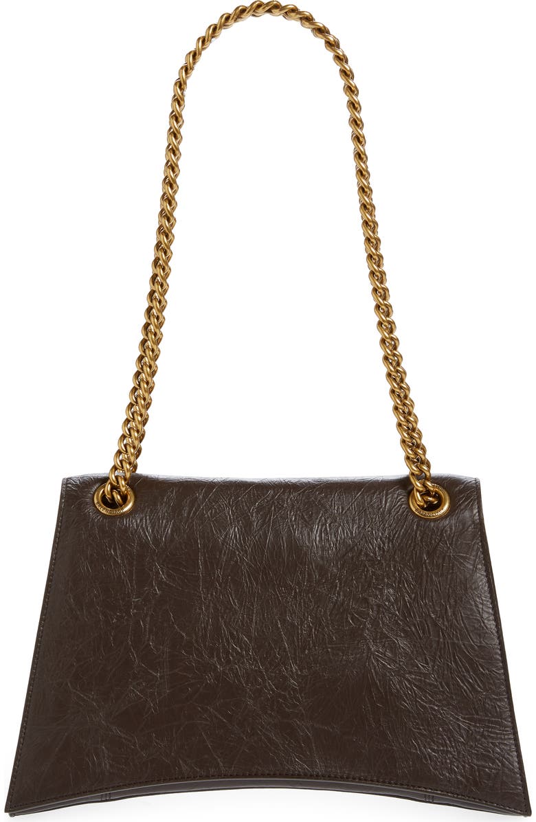 Balenciaga Crush Leather Shoulder Bag, Alternate, color,