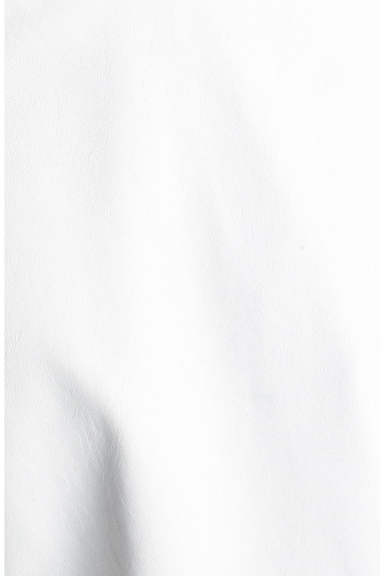 Faux Leather Skater Skirt, Alternate, color, WHITE
