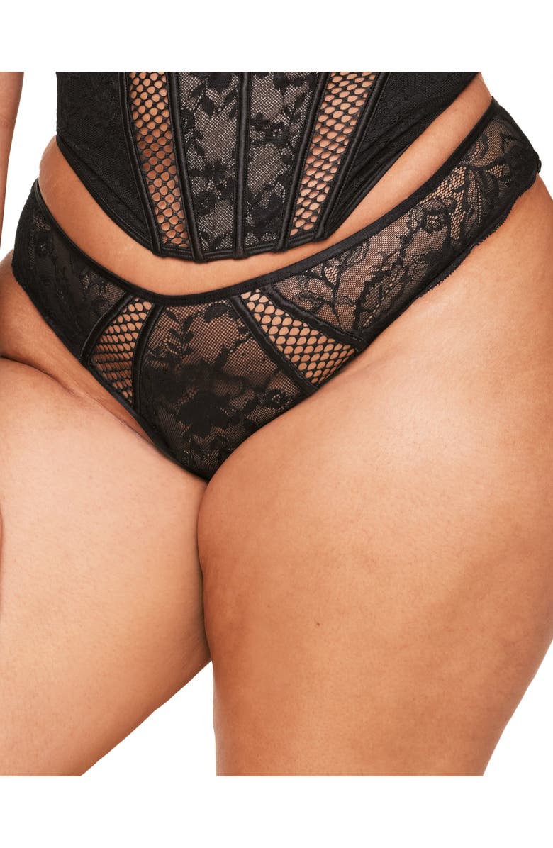 Adore Me Dominika Cheeky Panties, Main, color, Black