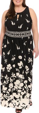 London Times Morris Floral Maxi Sundress