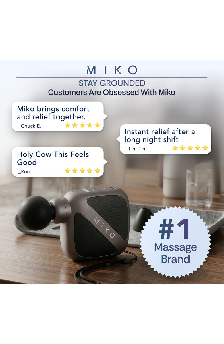 MIKO Pulse Go Pocket Massage Gun for Targeted Muscle Relief, Alternate, color, Black