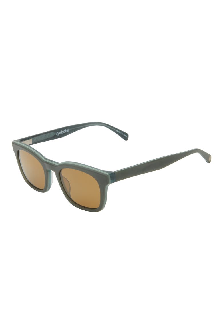 Humble Narrator 49mm Small Polarized Square Sunglasses, Alternate, color, MATTE SAGE GREEN/ BROWN