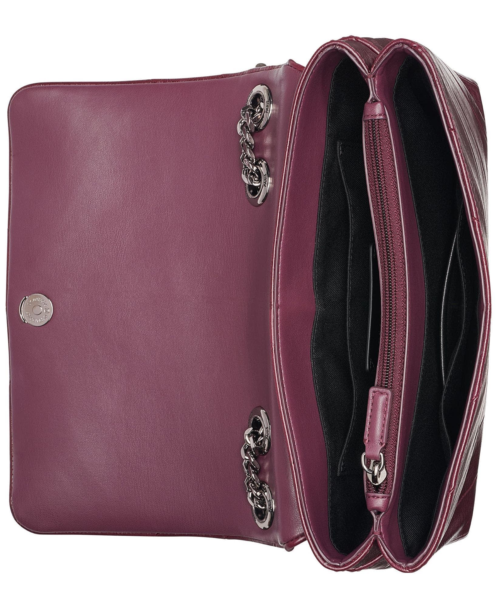 Lafayette Chevron Shoulder Bag, Alternate, color, Cherry Plum