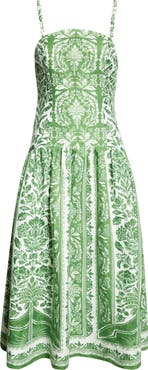 FARM Rio Delicate Tapestry Midi Dress