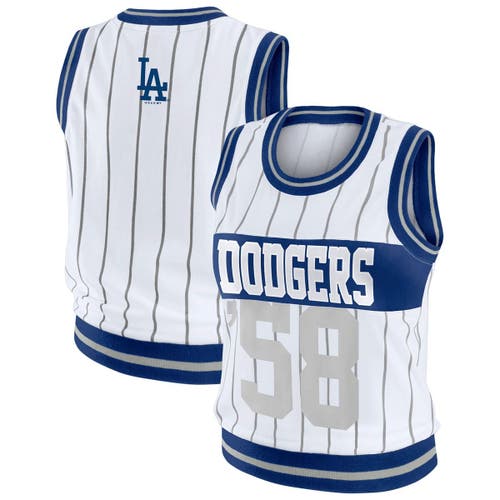 Wear By Erin Andrews White Los Angeles Dodgers Sporty Tank Top