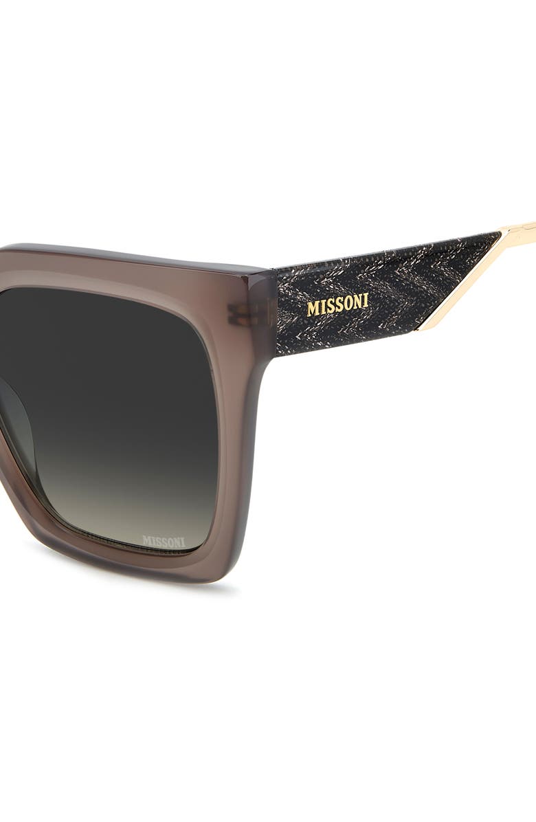 Missoni 54mm Gradient Square Sunglasses, Alternate, color, Mud/ Greybrown Ds