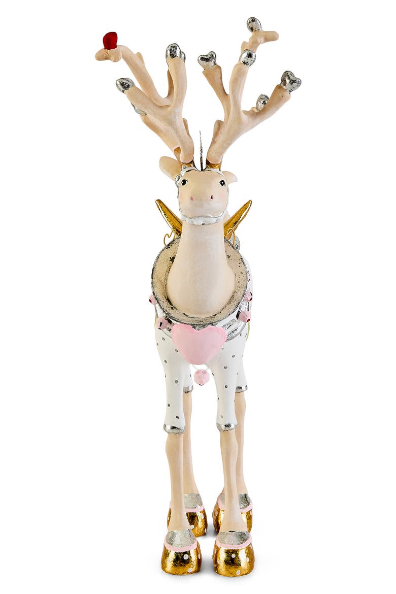 Patience Brewster Moonbeam Cupid Reindeer Decoration, Alternate, color, WHITE