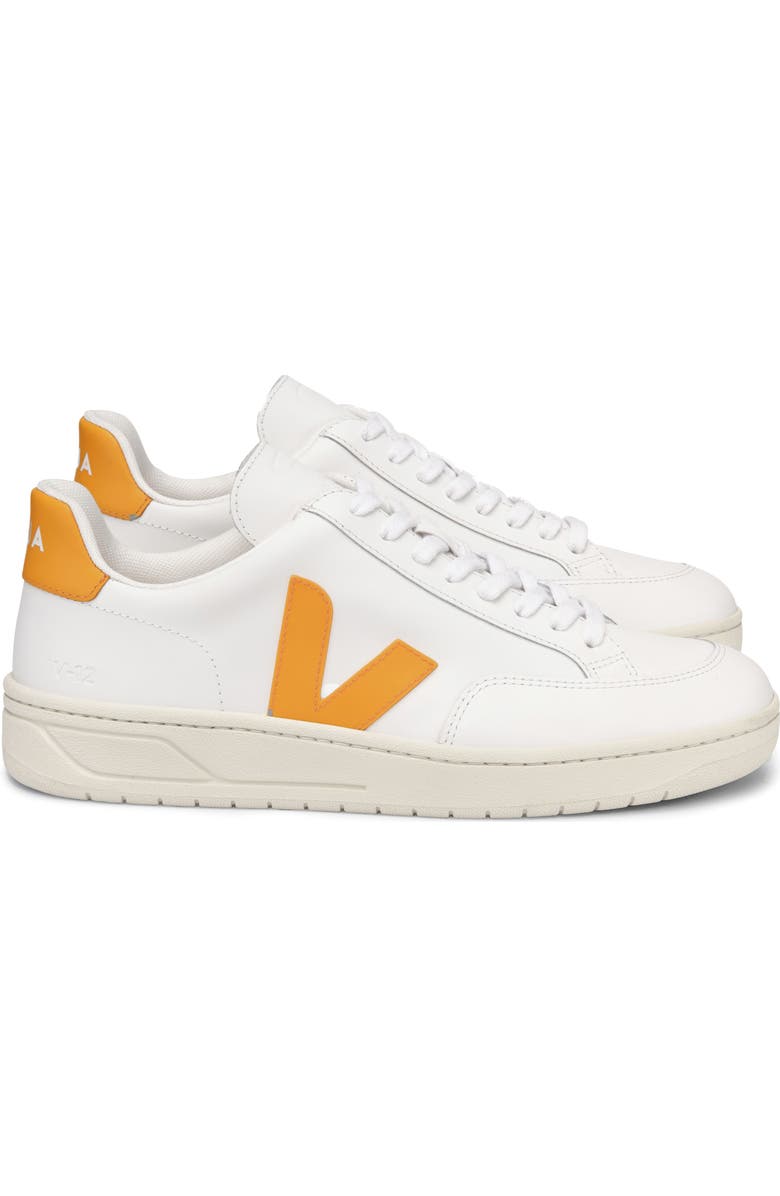 Veja <p>V-12 Leather Sneaker (Women)</p>, Alternate, color, Extra-White Ouro