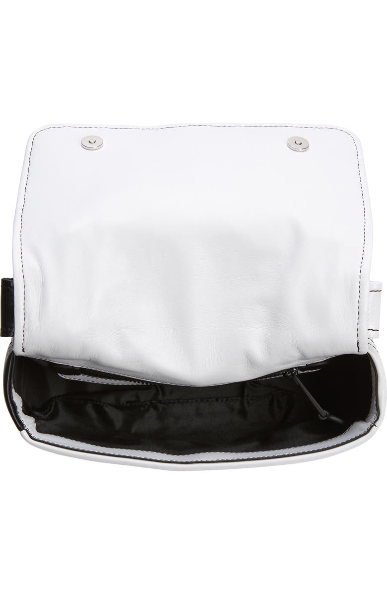 Moschino Optical Biker Colorblock Leather Shoulder Bag, Alternate, color,