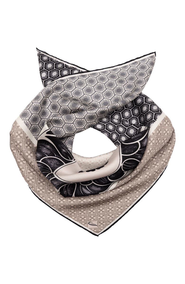 Elizabetta Feroni - Silk Neckerchief for Men, Alternate, color, Charcoal