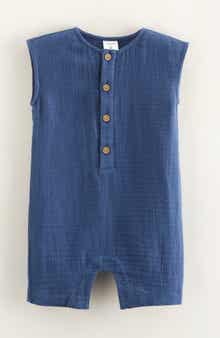 Nordstrom Cotton Gauze Henley Romper