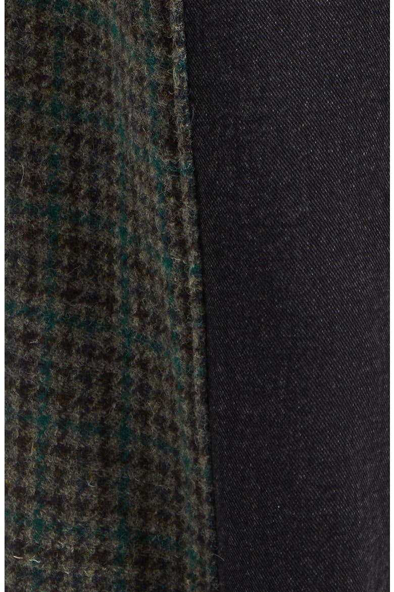 Cesaire Wool Houndstooth & Cotton Twill Pants, Alternate, color, JUNGLE