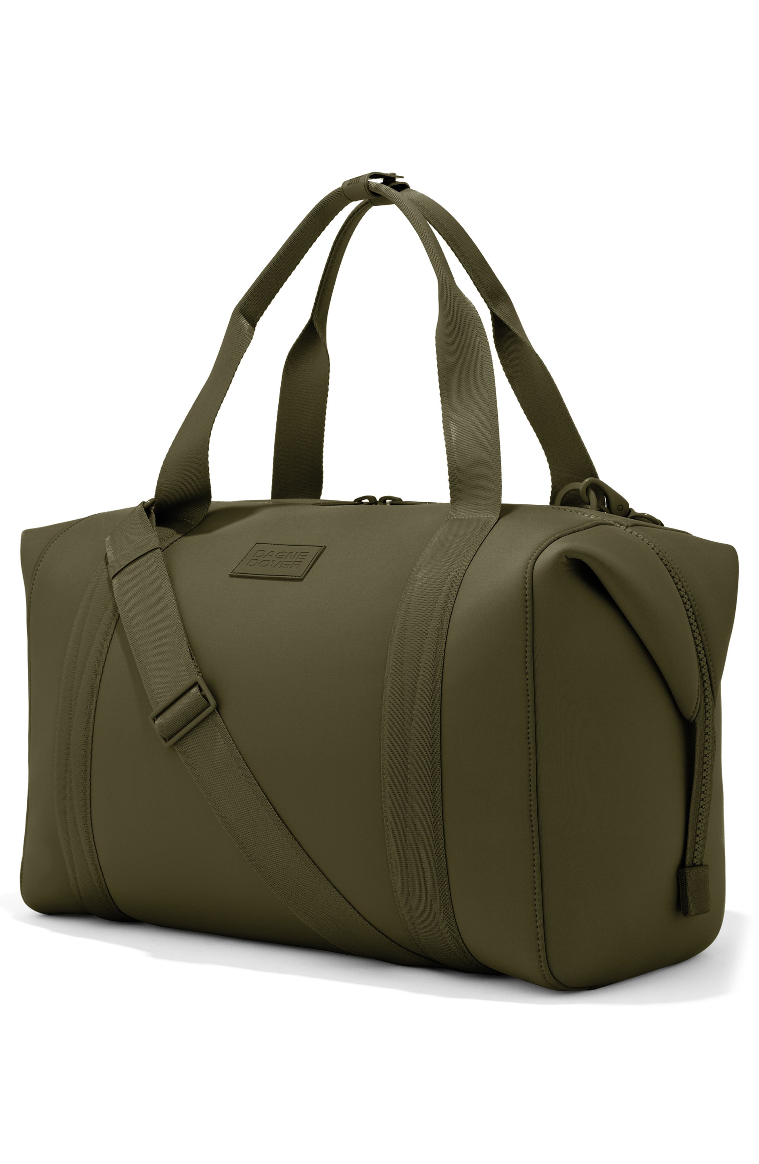 Landon Extra Large Neoprene Carryall, Alternate, color, DARK MOSS