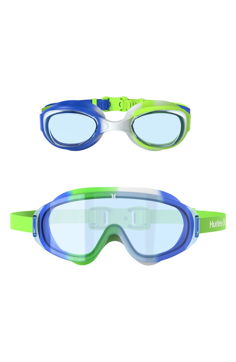 Hurley Kids' Solari Goggles & Swim Mask Set, Main, color,