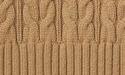 Reiss Kids' Etta Sr. Cable Knit Shawl Collar Sweater In Brown