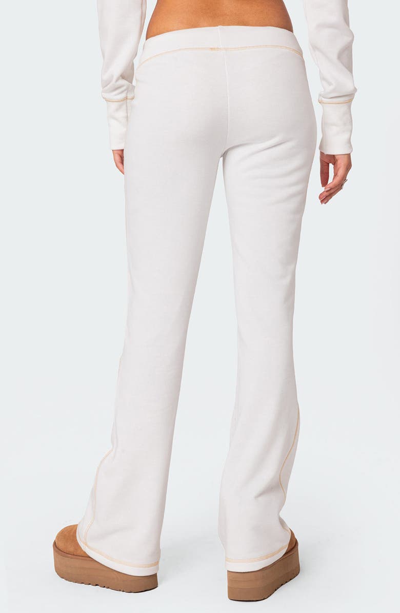 EDIKTED Alexia Low Rise Sweatpants, Alternate, color, White