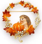 Bill Skinner Studio Pumpkin Hedgehog Brooch