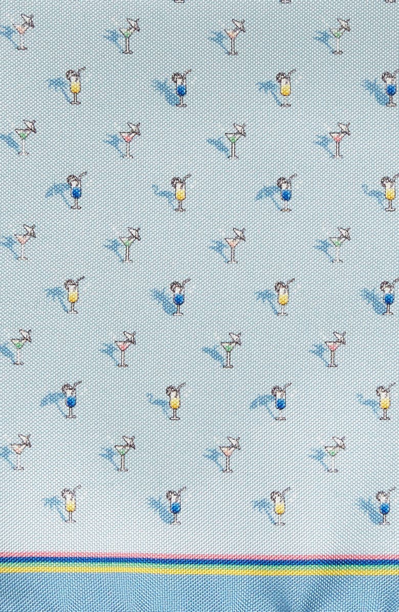 Eton Cocktail Print Silk Pocket Square, Alternate, color, 