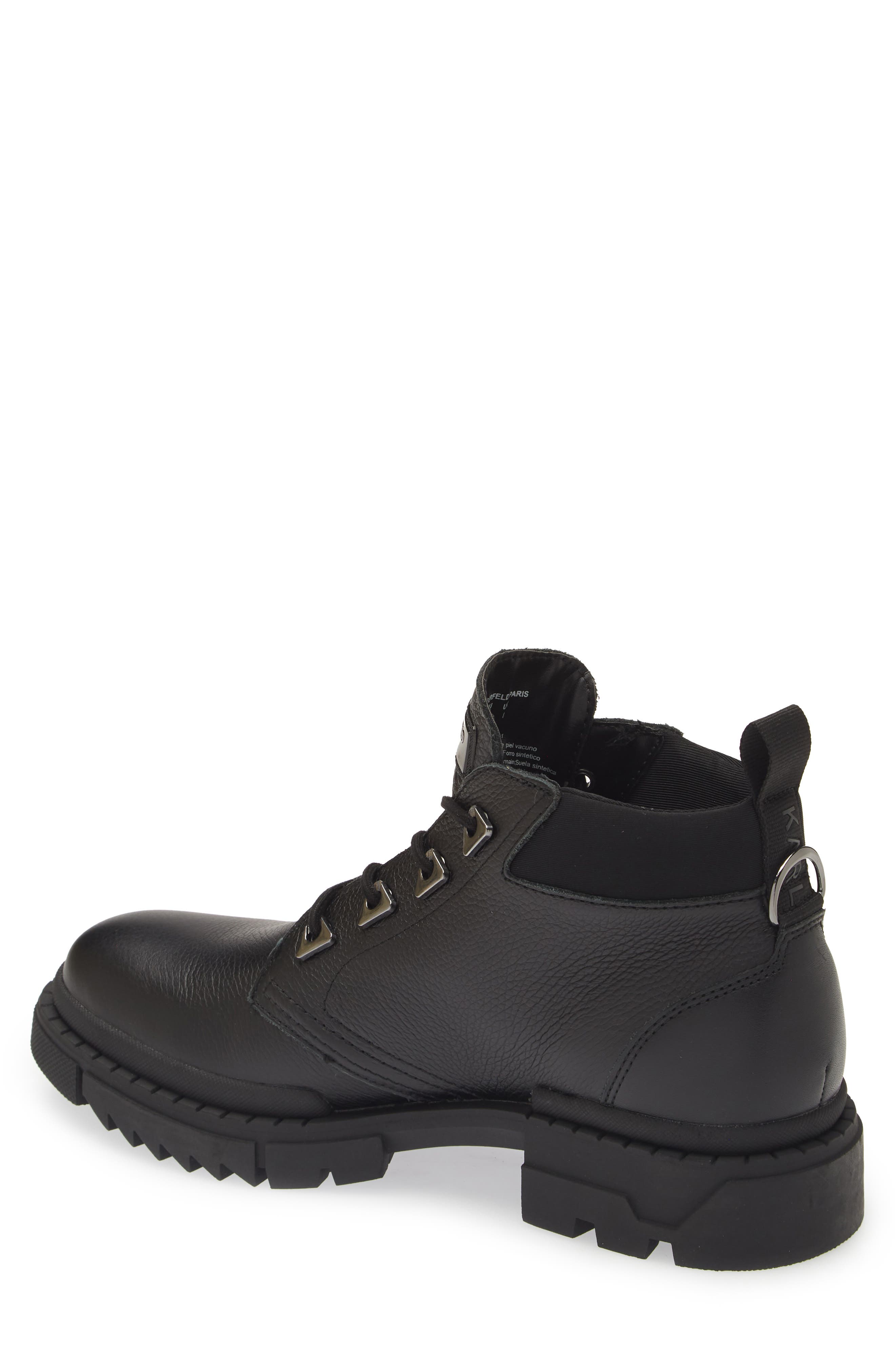 Lug Sole Tumbled Boot, Alternate, color, BLACK