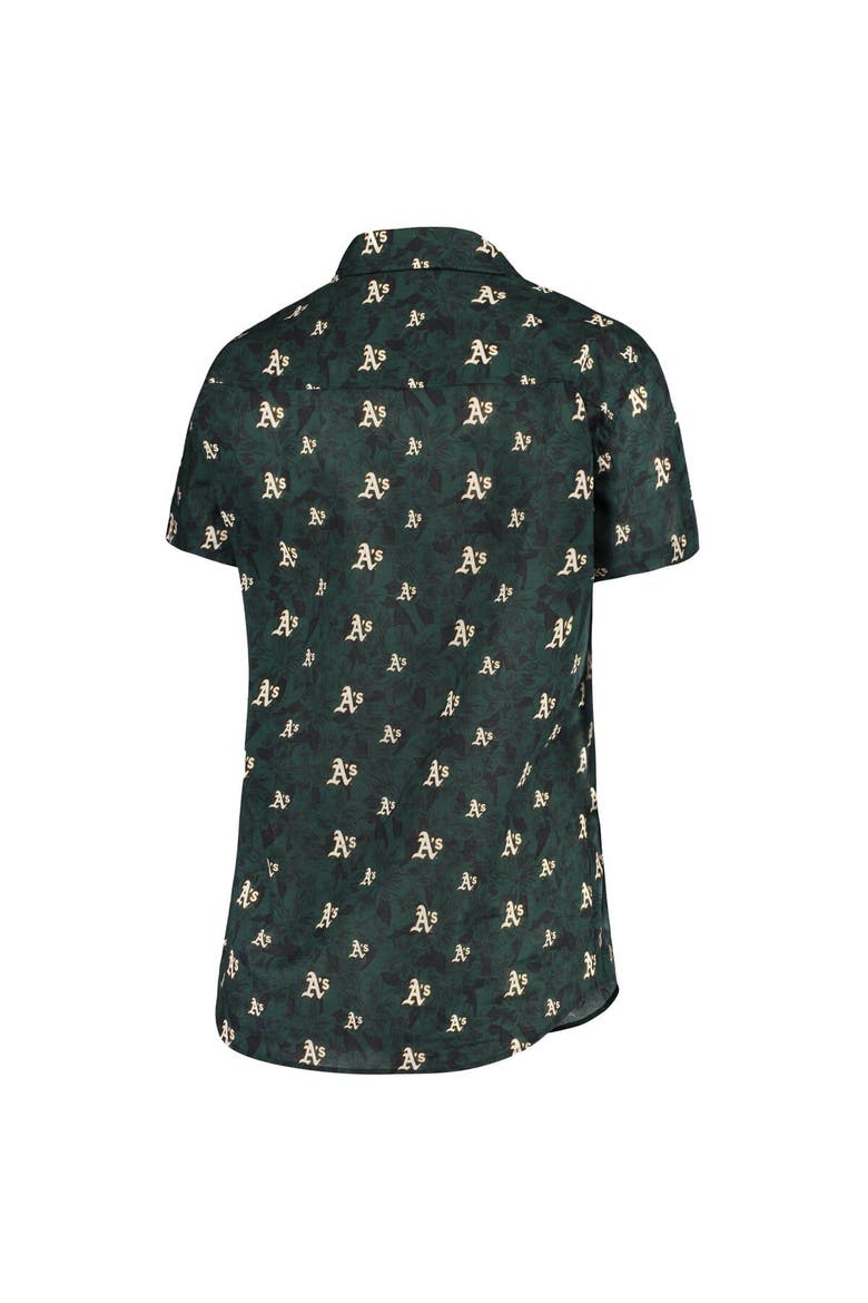 Women's FOCO Green Oakland Athletics Floral Button Up Shirt, Alternate, color, Green