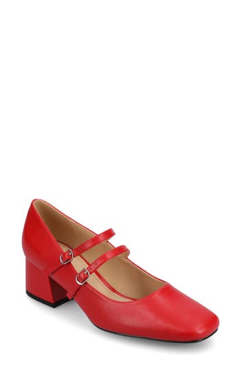 Shop Journee Collection Nally Mary Jane Pump In Red