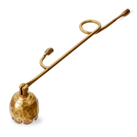 Tulip Candle Snuffer Candle Accessory Antique Brass Aluminum 9.5 x 1.3 x 1.5 in