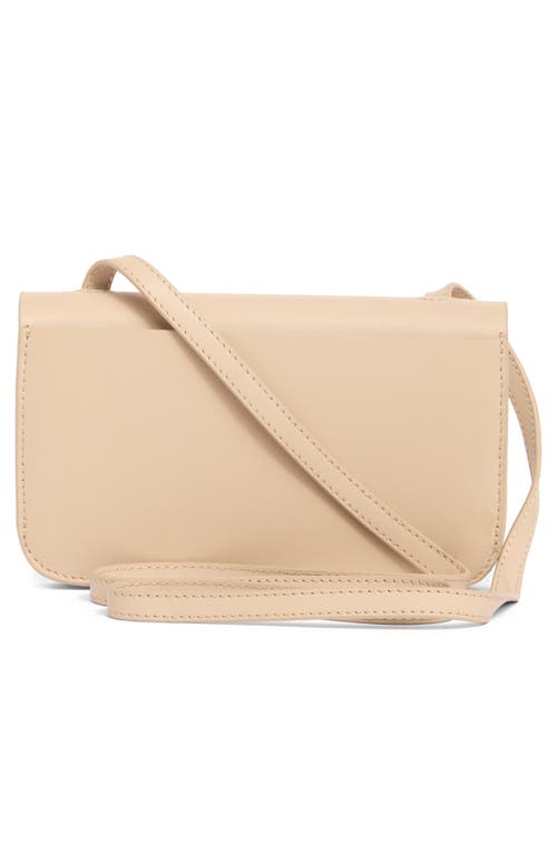 Allsaints Ludivene Crossbody Leather Wallet In Pale Pink
