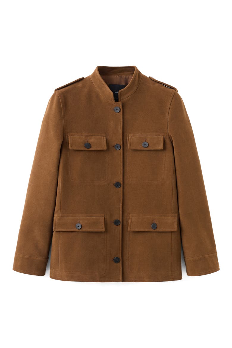 Stand Collar Jacket, Alternate, color, TOBACCO BROWN