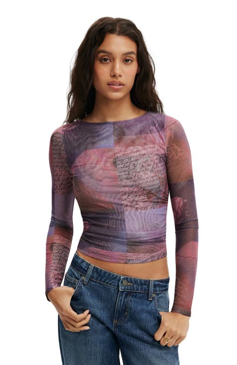 Women's Ashley Mesh Long Sleeve Top
