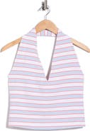 Good American Super Stretch Crop Halter Tank