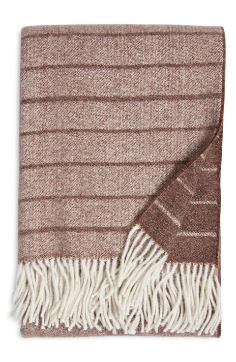 Woven Fringe Throw Blanket