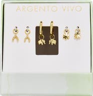 ARGENTO VIVO Wishbone Charm Earrings Set