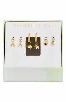 Wishbone Charm Earrings Set
