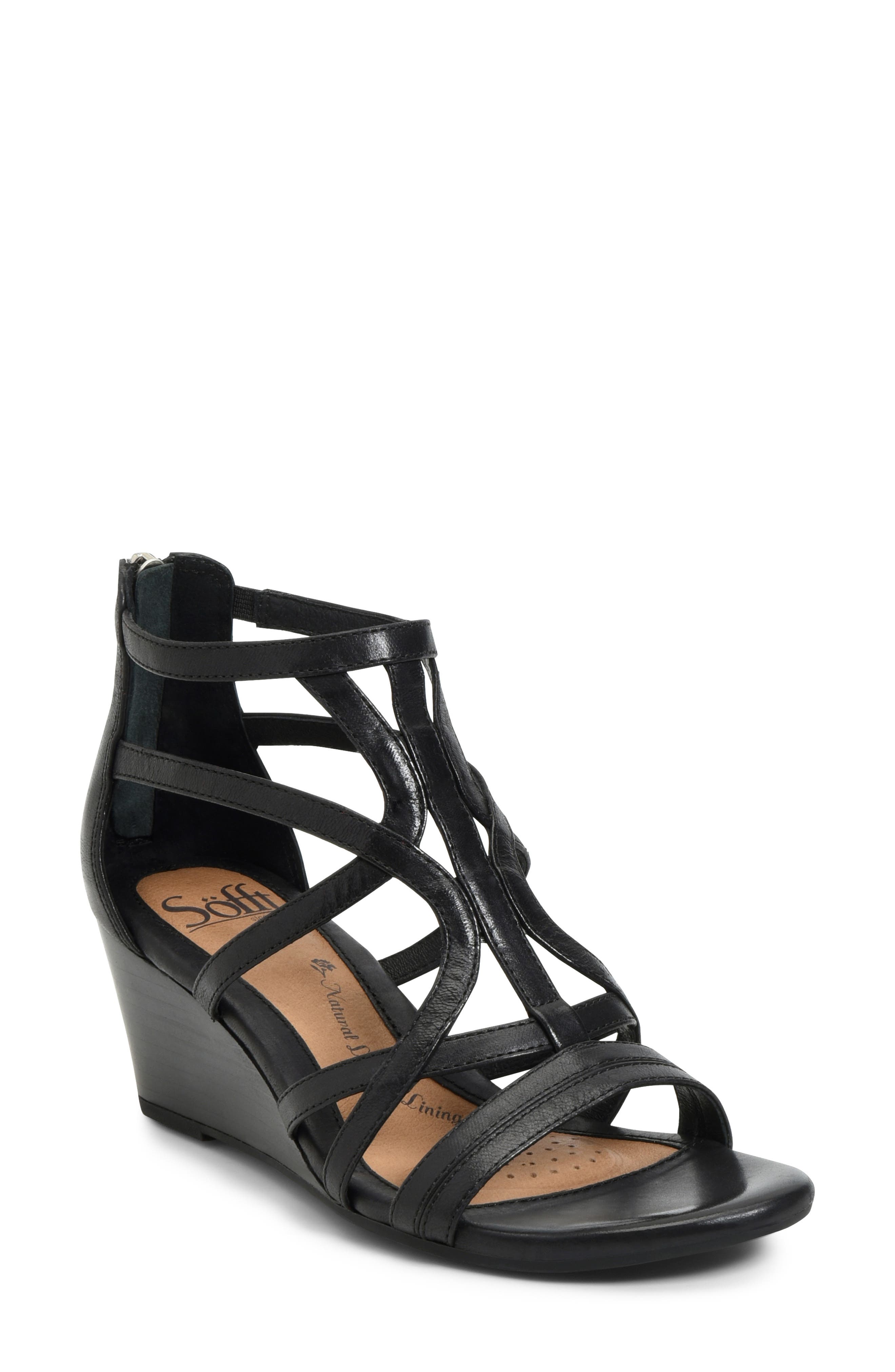 Malindi Sandal, Main, color, BLACK LEATHER