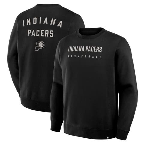 Men's Fanatics Black Indiana Pacers Crossover Collection Defensive Rotation Drill Premium Pullover Sweatshirt