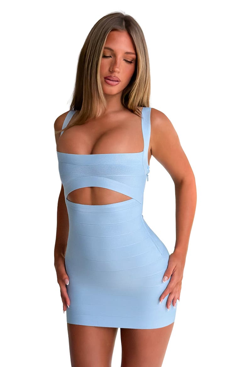 Liel Bandage Cutout Minidress, Alternate, color, BABY BLUE