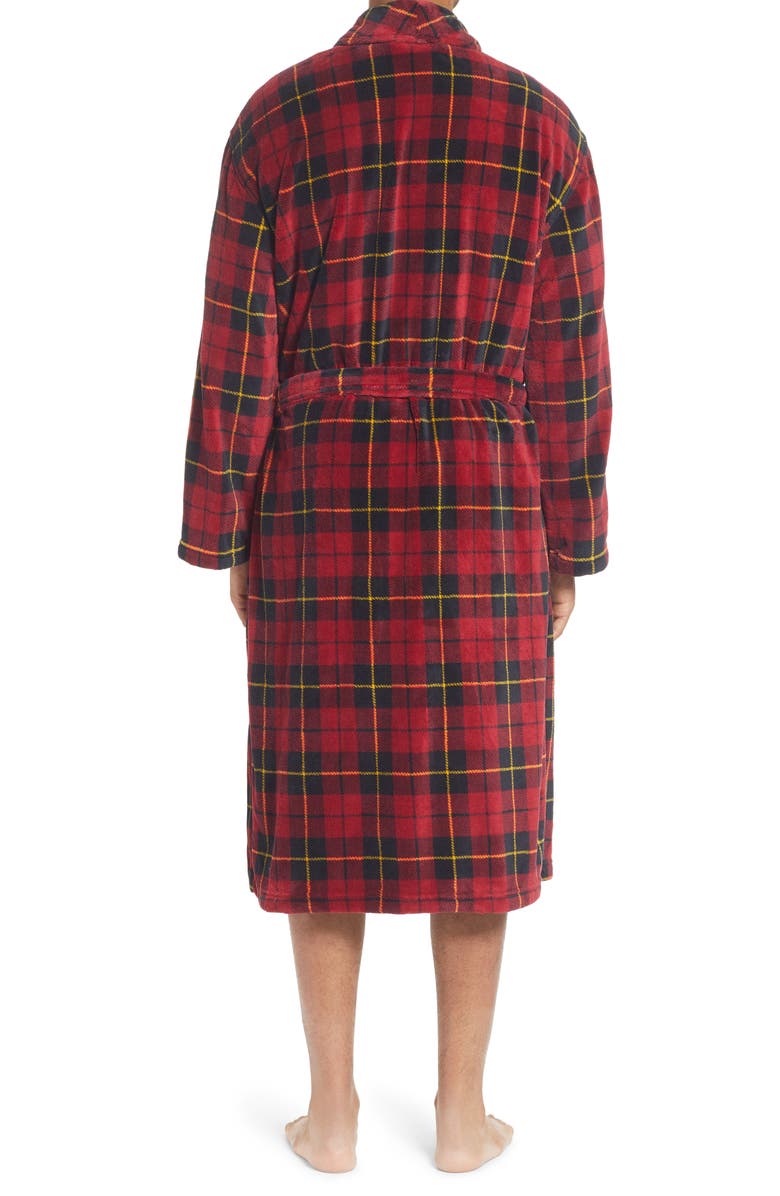 Polo Ralph Lauren Plaid Microfiber Robe, Alternate, color,