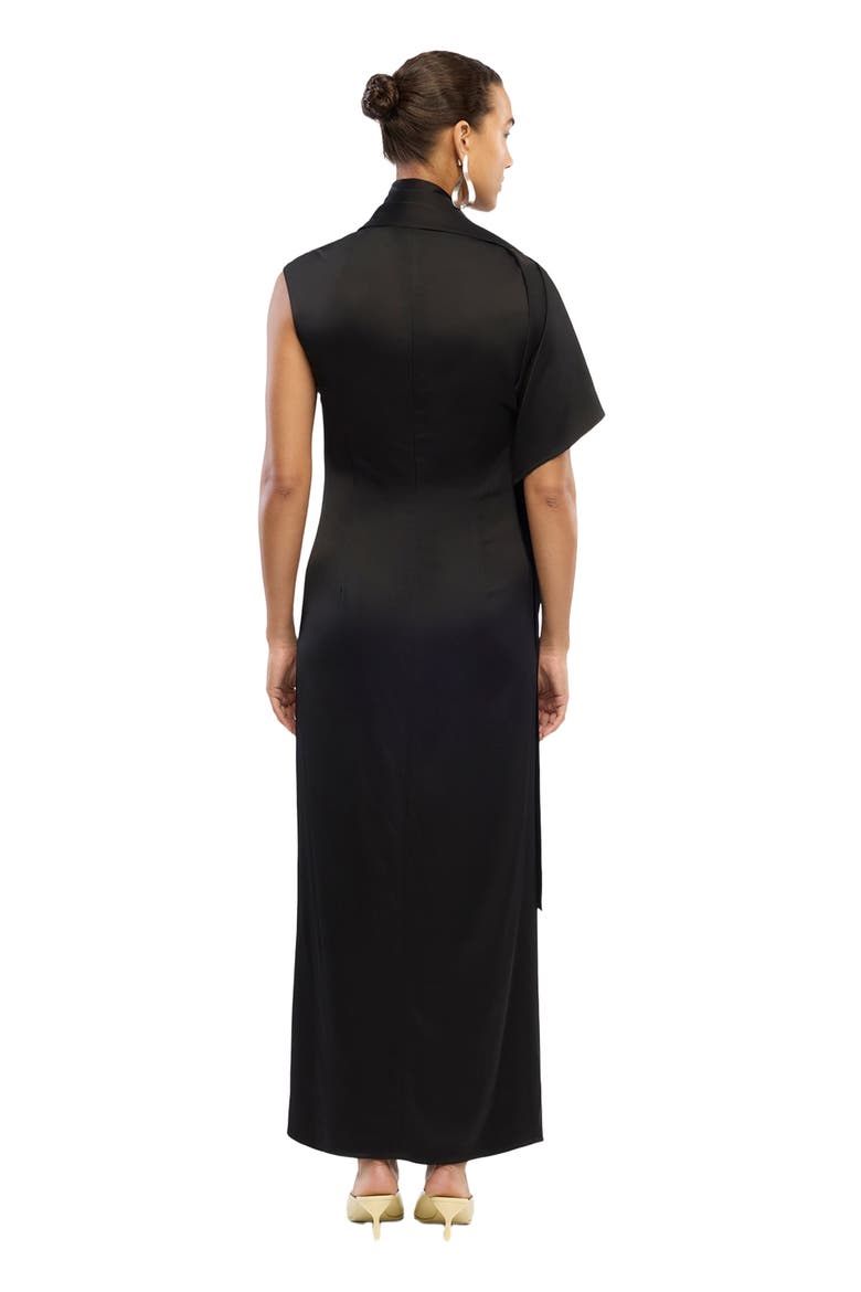 Scarf Dress, Alternate, color, BLACK