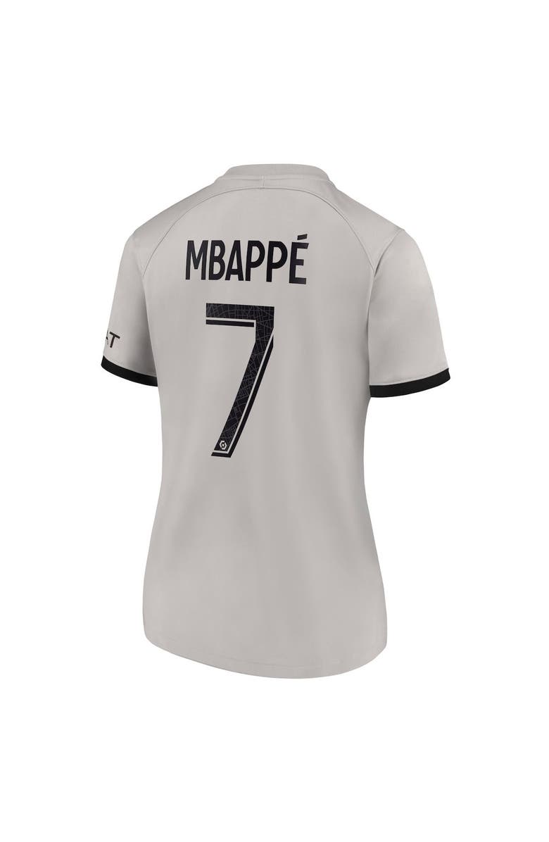Nike Women's Nike Kylian Mbappé Black Paris Saint-Germain 2022/23 Away Breathe Stadium Replica Player Jersey, Alternate, color, 