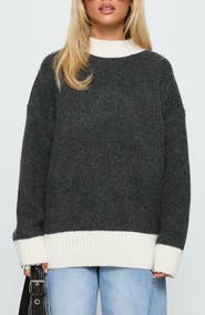 Princess Polly Broken Heart's Club Colorblock Sweater