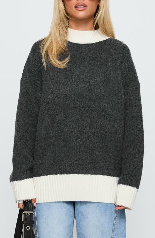 Princess Polly Broken Heart's Club Colorblock Sweater In Green